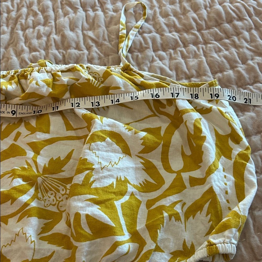 Madewell Yellow and White linen blend Floral Camisole size medium - Picture 7 of 8